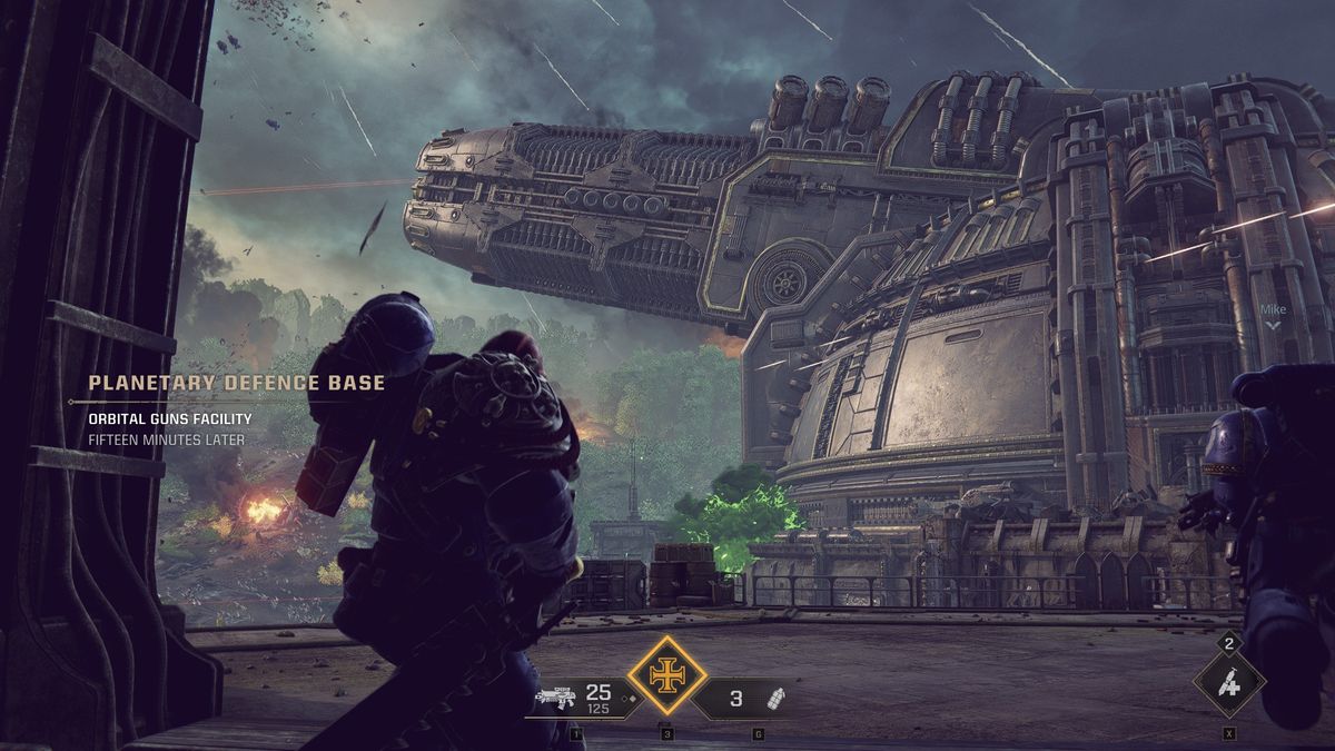 Space Marine 2’s orbital guns facility